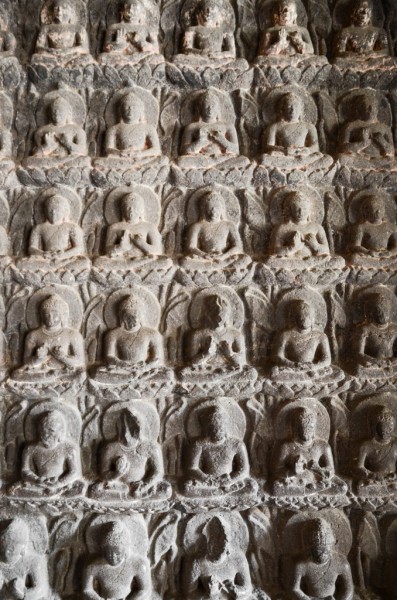Buddhist carvings at Ajanta