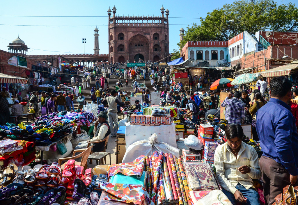 the market outside Jama Masjid.