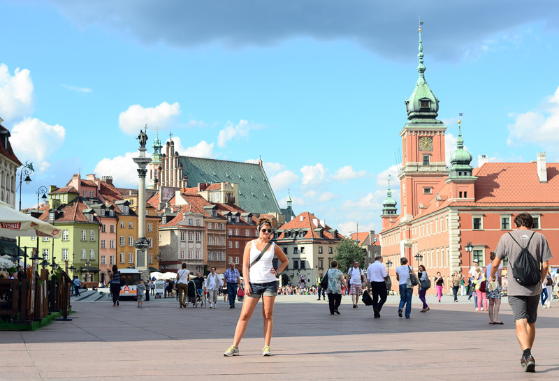 Warsaw's Old Town Plac Zamkowy (Castle Square).
