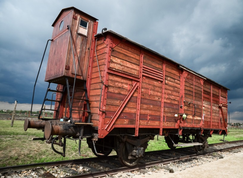 Many of Auschwitz-Birkenau's victims were transported to the camps via railway cattle car, often with 50-150 people crammed inside. Many died on the way to the camps during journeys that lasted as many as 18 days in duration.