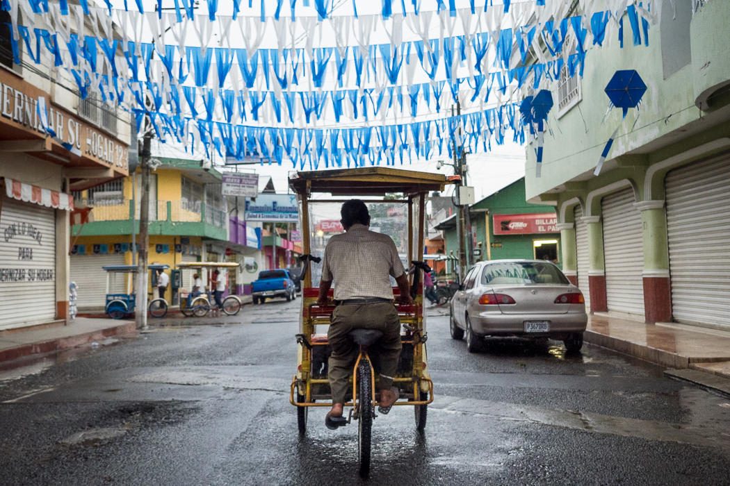 Bici-taxi in Tecun Uman, Guatemala. CA-4 Visa Renewal, Xela to Tapachula - GreatDistances