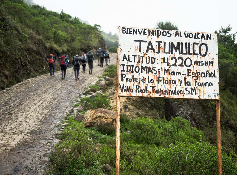 Volcan Tajumulco trek, Guatemala - Tajumulco trailhead sign - GreatDistances / Matt Wicks