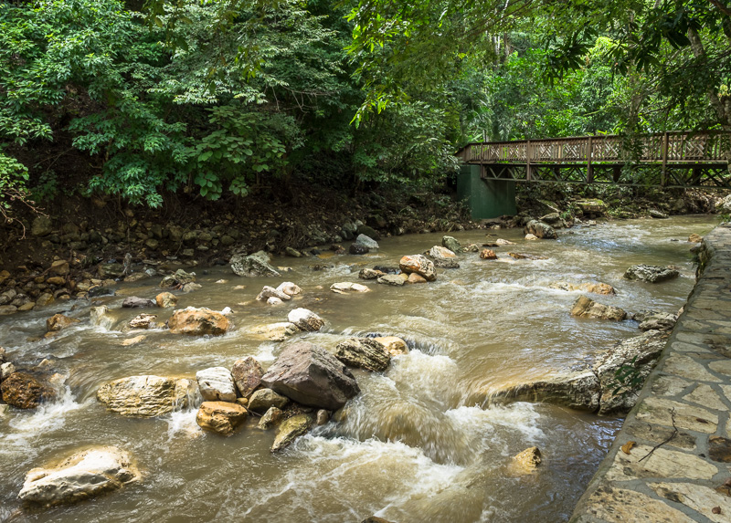 A stream runs through Macaw Mountain in Copan, Honduras. GreatDistances / Matt Wicks