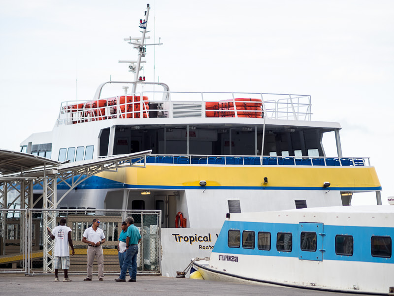 La Ceiba ferry dock for boats bound for Utila and Roatan. GreatDistances / Matt Wicks