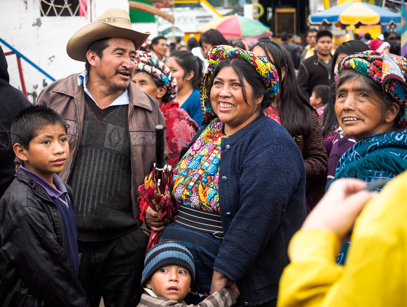 A family at the Xela Feria in Quetzaltenango, Guatemala. Guatemalan Independence & Xela Feria 2014 - GreatDistances / Matt Wicks
