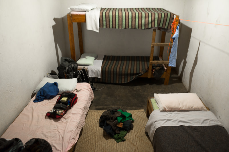 Camp Carnelly's dorm room and dorm beds. GreatDistances / Matt Wicks