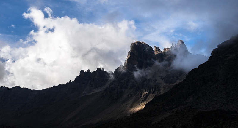 Sirimon valley sunset, Mount Kenya. Climbing Mount Kenya. GreatDistances / Matt Wicks