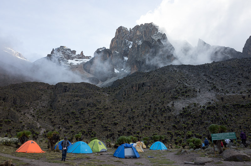 camping at Shiptons Camp, Mount Kenya. GreatDistances / Matt Wicks